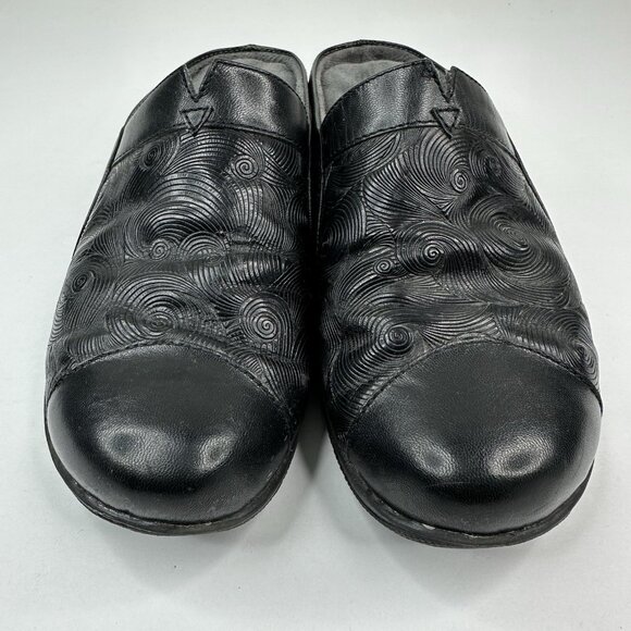 Softwalk Women's Black San Marcos Woven Circle Print Clog Mules US 8 - Picture 3 of 15